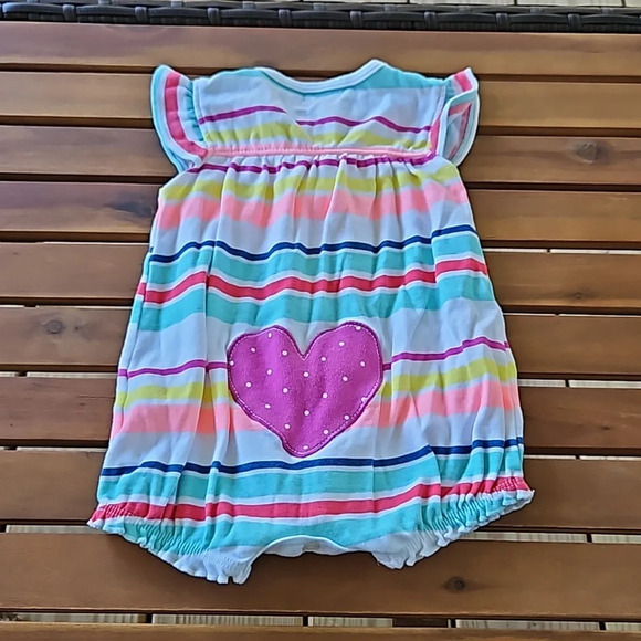 Carter's Striped Baby Girl Romper 3M - Picture 8 of 10